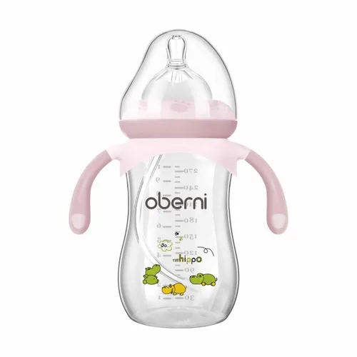 Vista 17 de Botellas para bebé Oberni, botellas de leche para niños con pajita con peso y asa antideslizante, tamaño + flujo rápido variable, 12+ meses, sin