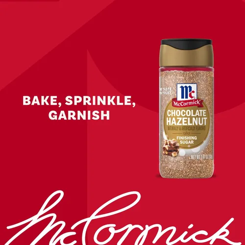 Vista 4 de McCormick Azúcar de acabado, avellana de chocolate, edición limitada, rico cacao y notas de avellana tostada, para galletas, helado, postres