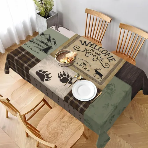 Vista 41 de Mantel azteca, diseño geométrico tribal, decoración rústica de nativos americanos, estilo suroeste, impermeable, lavable, para decoración de cocina