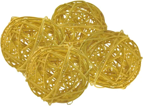 Vista 42 de 20 bolas de mimbre de ratán para decoración de mesa de boda, fiesta de Navidad (diámetro de 1.2 pulgadas, negro)