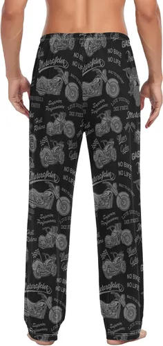 Vista 2 de Red Polka Dot Plaid Pajama Pants Mens Lounge Pants Super Soft Men Pajama Bottoms with Pockets Drawstring