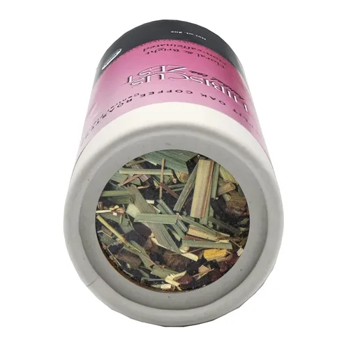 Vista 5 de Té orgánico de hojas sueltas Hibisco Té de hierbas Zest. Flores de hibisco orgánicas, citronela, rooibos verdes, raíz de regaliz, cáscara de naranja