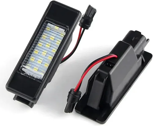 Vista 7 de BAKUGO 2 luces LED de matrícula para Nissan X-Trail T30 T31 Qashqai J10 J11 Primera P12 Pathfinder R51 Juke F15 para Benz W639 W906