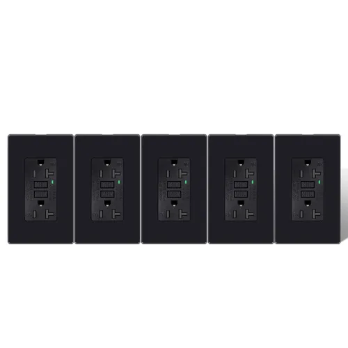 Vista 39 de Greencycle Toma GFCI de 15 amperios con puertos USB C y USB A, 1 unidad de toma eléctrica GFCI de prueba automática con USB, con indicador LED