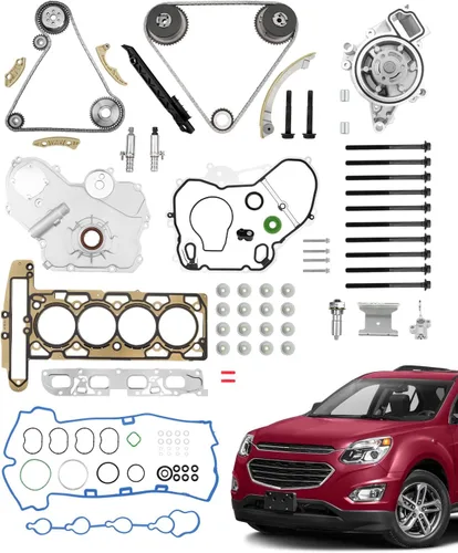 Vista 11 de Kit de cadena de distribución 2.4 L, compatible con 2009-2017 Chevy Captiva Equinox HHR Impala Malibu/GMC Terrain/Buick Lacrosse Regal Engine 2.4L