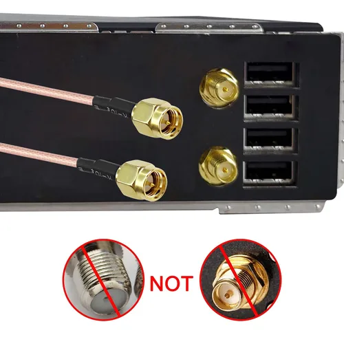 Vista 3 de XMSJSIY SMA Y cable divisor SMA hembra a doble macho coaxial RG316