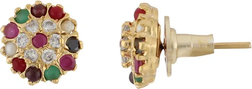 Vista 6 de Efulgenz Indian Earrings for Women Indian Bollywood Designer Traditional CZ Stud Earrings Jewelry for Women and Girls Christmas Gifts for Women