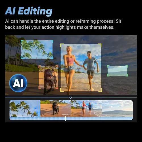 Vista 9 de Insta360 Cámara de acción impermeable X4-8K 360, video gran angular 4K, efecto selfie stick invisible, protectores de lente extraíbles, duración