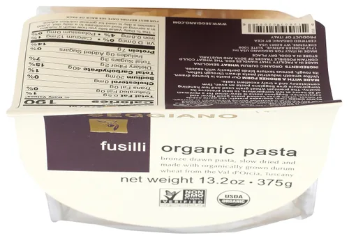 Vista 5 de Seggiano Pasta orgánica Fusilli, 13.2 oz