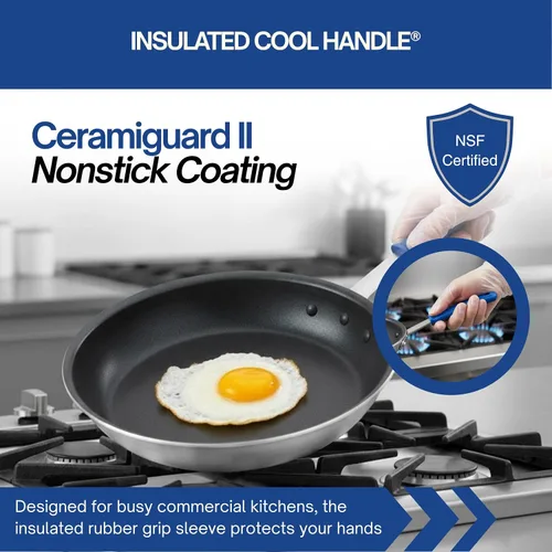 Vista 3 de Vollrath Wear-Ever CeramiGuard II sartén para freír con mango, Plateado