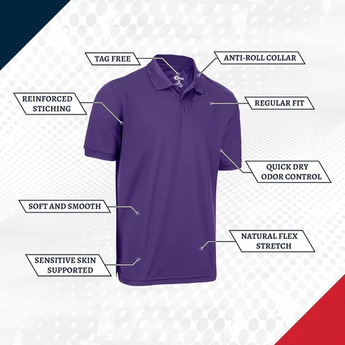 Vista 64 de Premium Wear - Camisetas tipo polo para hombre, con gran absorción de humedad