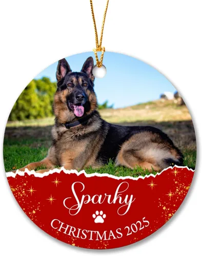 Vista 16 de Adorno de Navidad personalizado con foto del primer año del bebé 2025, adorno de Navidad con foto personalizada del primer año del bebé para nuevos