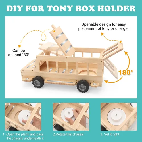 Vista 7 de para Caja Organizadora de Estantería Tonie, para Estante Magnético Tonie, Compatible con Caja Tonie Box 1/2 Reproductor, Figuras de Personajes