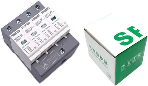 Vista 5 de GUMMMY Dispositivo de protección contra sobretensiones SPD AC 3P+N 20 ~ 40KA 30KA~60KA 385V 420V Pararrayos de la casa Protector de bajo voltaje