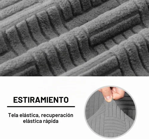 Vista 4 de Fundas de sofá reclinable de jacquard elástico de 7 piezas, funda de sofá esquinero de 5 asientos, en forma de L, fundas de sofá reclinable