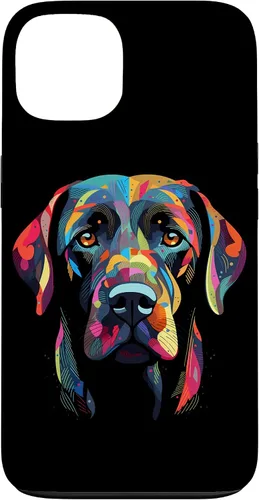 Vista 7 de Labrador Retriever - Carcasa para iPhone 17, diseño de cara de perro, color negro