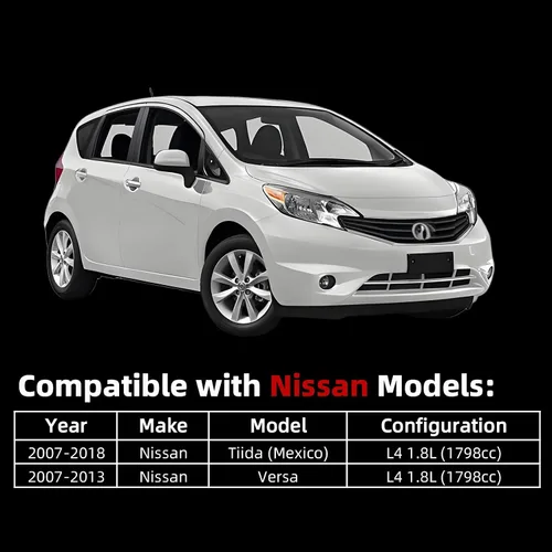 Vista 2 de MITZONE Kit de cubierta de válvula de motor compatible con Nissan Tiida 2007-2018 Nissan Versa 1.8L L4 Repace 13264EM30C 2007-2013