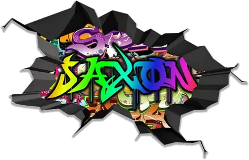 Vista 29 de Calcomanía de pared con nombre personalizado, graffiti 3D Arte personalizado vinilo decorativo adhesivo Removible Despegar y pegar Borde
