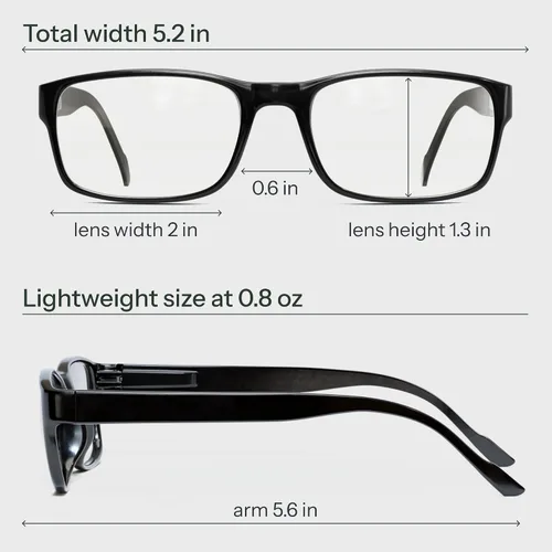 Vista 4 de Gaoye 1.25 - Gafas de sol para hombre para todo el día, lectores de computadora con protección de luz azul, paquete económico