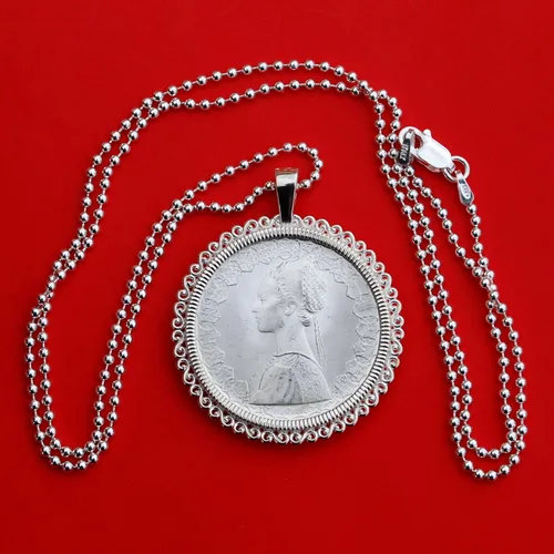Vista 3 de 1966 Italia 500 Lire BU Unc 83.5% Plata Moneda 925 Collar NUEVO