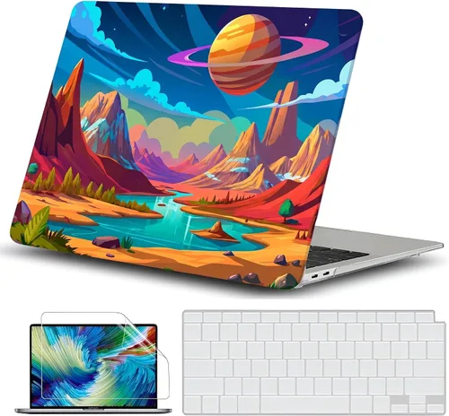 Vista 16 de GVTECH Funda para MacBook Air de 13 pulgadas (2010-2017) A1369 A1466 carcasa rígida de plástico, carcasa negra