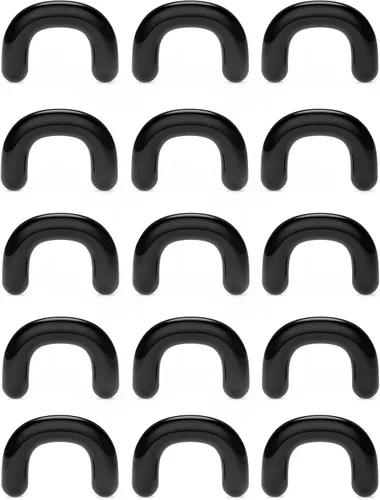 Vista 7 de Cisyozi 16G 14G 12G 10G 8G 6G 4G 2G Kit de Estiramiento de Retenedor de Tabique de Plástico Hipoalergénico Anillos de Tabique en Forma de U Pincher