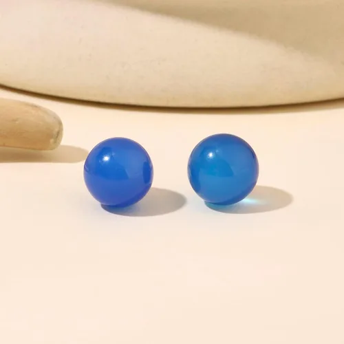 Vista 27 de Natural Stone Stud Earrings for Women 8mm Sterling Silver Genuine Gemstone Earrings Handmade Sterling Silver Crystal Stud Earrings for Women