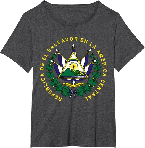 Vista 25 de amdesco Salvador Camisa, salvadoran Escudo de armas playera, mujer L, Blanco