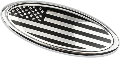Vista 9 de CONGCONG Emblema de la bandera estadounidense de 4.5 pulgadas para Ford, calcomanía ovalada de 4.5" x 1.8" placa de identificación compatible