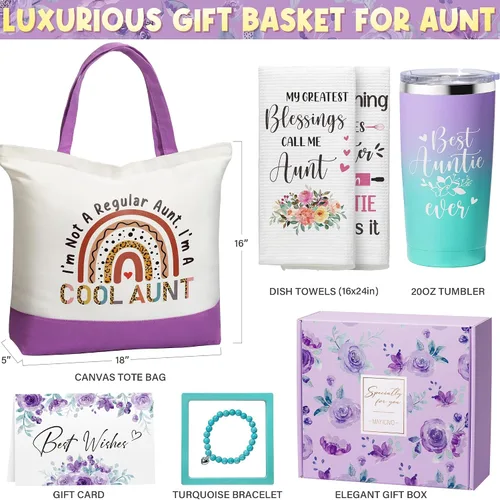 Vista 3 de Regalos de Tía de Sobrina Sobrino, Regalos de Navidad para Tía Regalo de Tía, Mejor Tía de Todos los Tiempos Regalo del Día de las Madres Cumpleaños