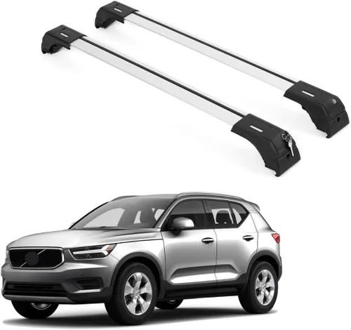 Vista 15 de ERKUL Barras transversales de techo resistentes de 220 libras para Volvo XC40 2019-2026 Soportes de metal sólido Barras transversales