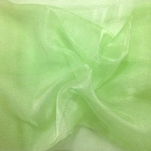 Vista 9 de Valentina Textile Inc, Tela de organza transparente brillante para moda, manualidades, decoración, 60 pulgadas de ancho (1 yarda, aguamarina)