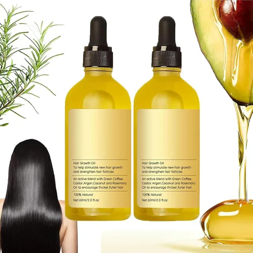 Vista 6 de Aceite natural para el crecimiento del cabello, aceite para cabello fino, seco y dañado (1 unidad)