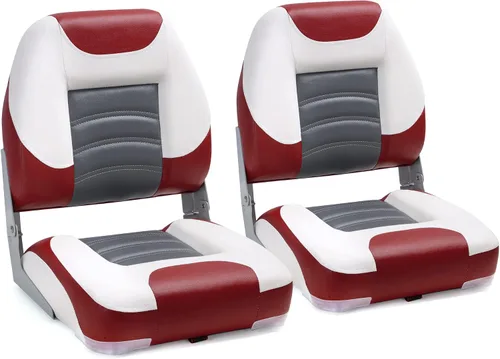 Vista 7 de NORTHCAPTAIN T1 Deluxe Asiento plegable para barco con respaldo bajo, tornillos de acero inoxidable incluidos