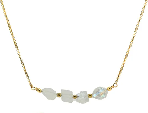 Vista 13 de Gempires Natural Raw Bar Crystals Pendant Necklace Handmade Jewelry 22 inch Adjustable Chain