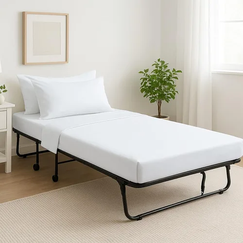 Vista 8 de Cottingon Juego de 4 sábanas para cama de campaña de 25"x75", 100% algodón egipcio, perfectas para camas plegables, individual estrecho, camping