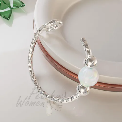 Vista 4 de Anillos de labios falsos - Liso + Ópalo - 20G G & S