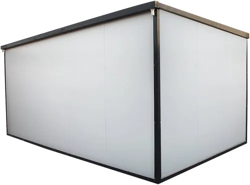 Vista 4 de Duramax Kit de cobertizo de almacenamiento (13 x 10 pies) para edificio aislado con parte superior plana para jardín, patio trasero, uso al aire