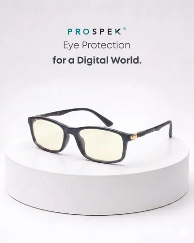 Vista 6 de Prospek Blue Light Glasses – Eye Strain Relief, Anti Glare Gris