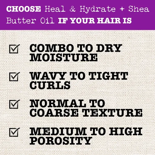 Vista 6 de Maui Moisture Heal & Hydrate + Shea Butter - Champú para reparar e hidratar profundamente el cabello rígido y rizado con aceites de coco y macademia.