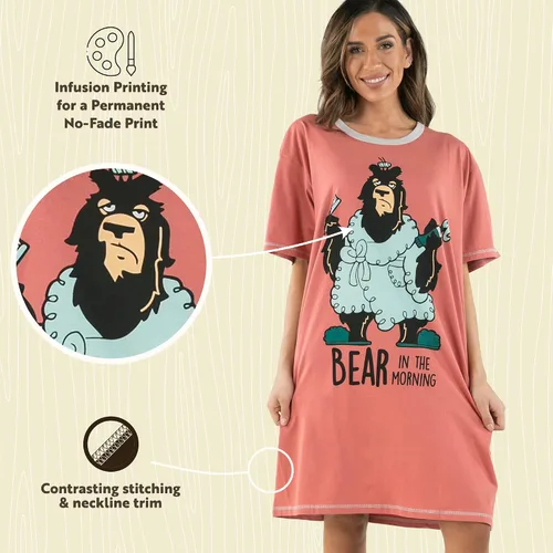 Vista 5 de Lazy One Camisones para mujer, lindo camisón para mujer, diseños de animales