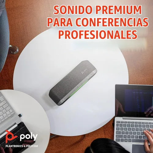 Vista 3 de POLY - Altavoz inteligente Sync 40 (Plantronics) - Espacios de trabajo flexibles - Conéctate a PC/Mac a través de un cable combinado USB-A/USB-C
