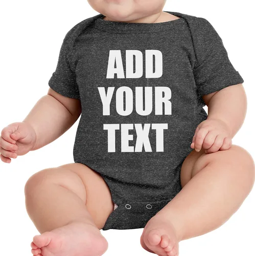 Vista 2 de TEEAMORE Body personalizado para bebé, añade tu texto para bebé niña y niño