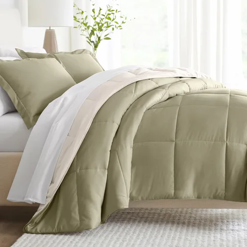 Vista 31 de Juego de colcha individual de Linen Market (2 piezas): lleva el lujo a casa con nuestros edredones alternativos de plumón suaves y ligeros
