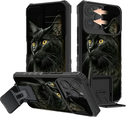 Vista 13 de Rossy Funda para iPhone 14 2022, para iPhone 14 con funda deslizante para cámara deslizante, soporte integrado, doble capa híbrida, a prueba de 1-37