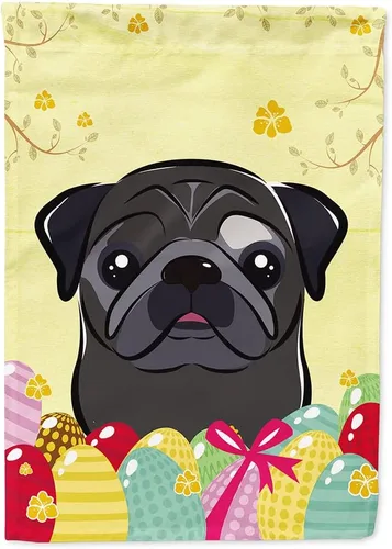 Vista 16 de Caroline's Treasures BB1920CHF - Bandera de caza de huevos de Pascua con diseño de bulldog francés, para casa, gran porche, para colgar en la pared