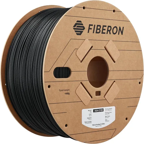 Vista 39 de Polymaker Fiberon ASA-CF08 Filamento ASA de fibra de carbono de 0.07 in 4.370 - 0.07 in Fiberon Asa-cf08 Negro 1.1 lbs (Código hexagonal: #000000)