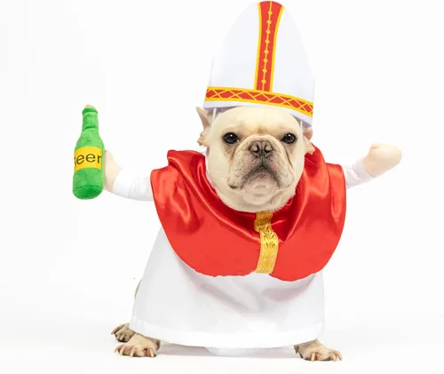 Vista 20 de NACOCO Disfraz de muñeca de Halloween para perro, estilo tijera, disfraz de mascota, Navidad, cosplay, muñeca ajustable, divertida ropa especial