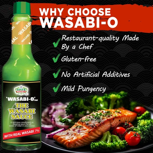 Vista 2 de Wasabi O Salsa picante y picante – Salsa japonesa fresca hecha con wasabi puro y real, sin gluten y salsa de wasabi vegana para bistec y sushi