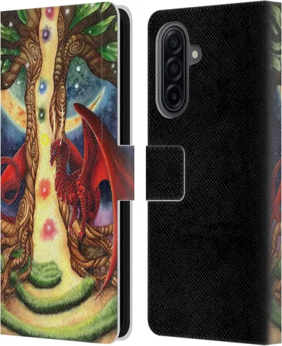 Vista 162 de Head Case Designs Officially Licensed Carla Morrow Galactic Entrancement Dragons Leather Wallet Case Compatible with Samsung Galaxy A07 4G